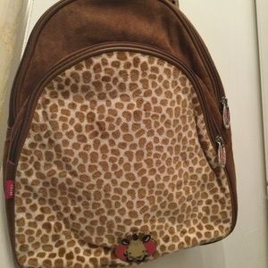 NWOT! Nici Brown Suede with Leopard Print Messenger Bag